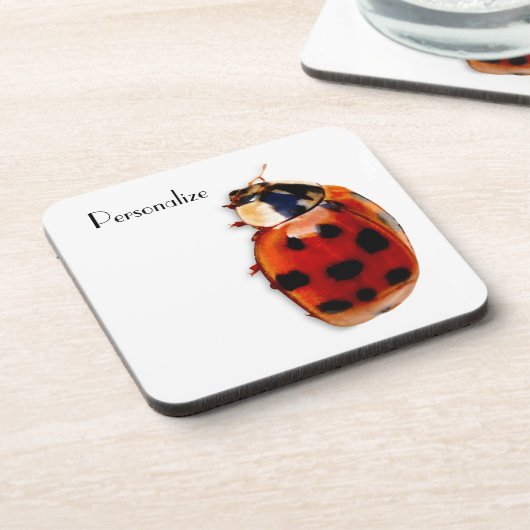 Dessous-de-verre Chic Spotted Ladybug Avec Nom (Côté gauche)