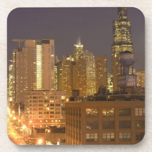 Dessous-de-verre Chicago, Illinois, vue panoramique depuis West Loo