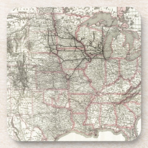 Dessous-de-verre Chicago Milwaukee et St Paul Ry et connexions