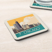 Dessous-de-verre Chicago | Skyline moderne (Côté gauche)