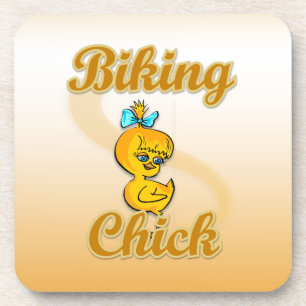 Dessous-de-verre Chick à vélo