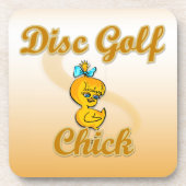 Dessous-de-verre Chick de golf sur disque (Devant)