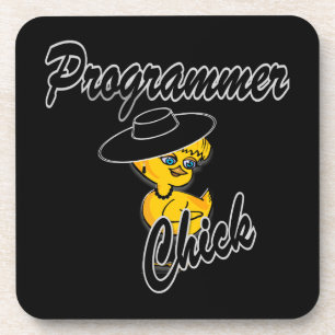 Dessous-de-verre Chick programmeur #4