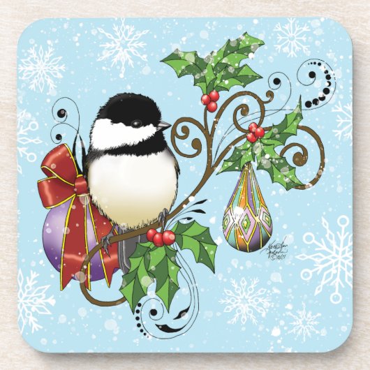 Dessous-de-verre Chickadee de vacances (Devant)