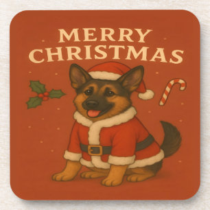 Dessous-de-verre Chien de berger allemand de Noël Chien de Noël San