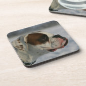 Dessous-de-verre Chien de boxeur dans la neige (Côté gauche)