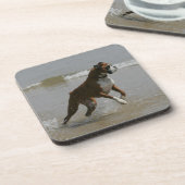 Dessous-de-verre Chien de boxeur dans l'eau (Côté gauche)