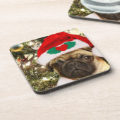 Dessous-de-verre Chien de carlin de Noël (Côté gauche)