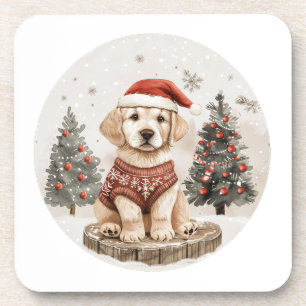 Dessous-de-verre Chien de Noël du Labrador Retriever
