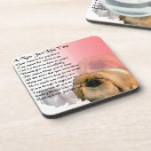 Dessous-de-verre Chien de Pekingese - poème de Nan (Côté gauche)