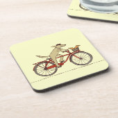 Dessous-de-verre Chien de recyclage avec l'ami d'écureuil - art (Côté gauche)