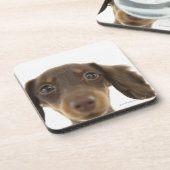 Dessous-de-verre Chien de saucisse (brun) 2 (Côté gauche)