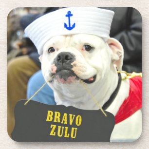 DESSOUS-DE-VERRE CHIEN DE SERVICE MILITAIRE AMÉRICAIN