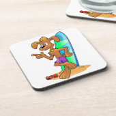 DESSOUS-DE-VERRE CHIEN DE SURFER (Côté gauche)