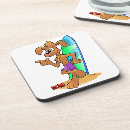 DESSOUS-DE-VERRE CHIEN DE SURFER (Côté gauche)