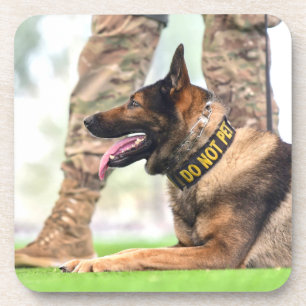 DESSOUS-DE-VERRE CHIEN DE TRAVAIL MILITAIRE AMÉRICAIN