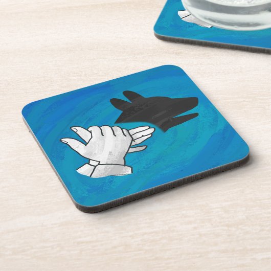 Dessous-de-verre Chien Ombré sur bleu (Côté gauche)