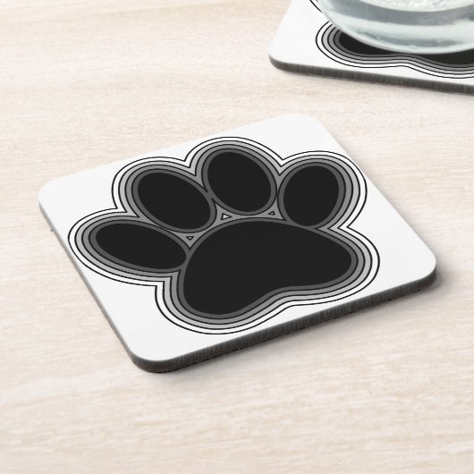 Dessous-de-verre Chien Paw Avec Plan (Côté gauche)
