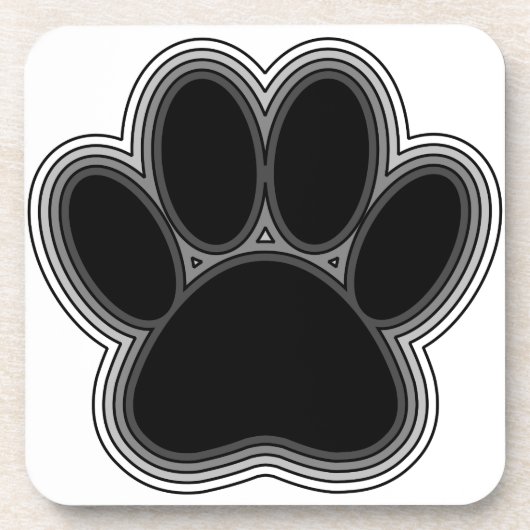Dessous-de-verre Chien Paw Avec Plan (Devant)