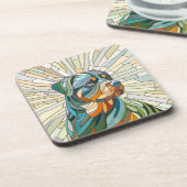 Dessous-de-verre Chien Rottweiler - art de la mosaïque (Côté gauche)