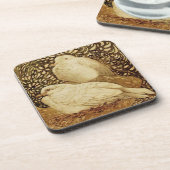 Dessous-de-verre CHIENS BLANCS EN Brown, Sepia (Côté gauche)