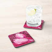 DESSOUS-DE-VERRE CHIENS BLANCS EN ROSE, FUCHSIE (Côté Droit)