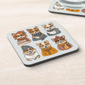 Dessous-de-verre Chiens de Corgi gallois branchés (Côté gauche)