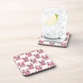 Dessous-de-verre Chiens roses mignons - Blanc (Côté Droit)