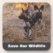 Dessous-de-verre Chiens sauvages sauvent notre faune (Devant)