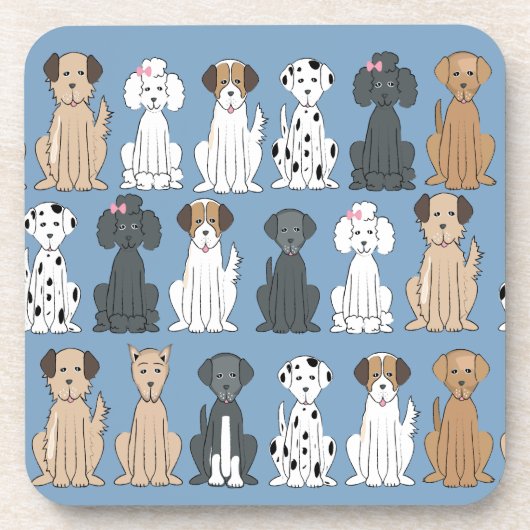 Dessous-de-verre Chiens souriants (Devant)