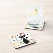 Dessous-de-verre Chiffre noir du milieu du siècle (Côté Droit)