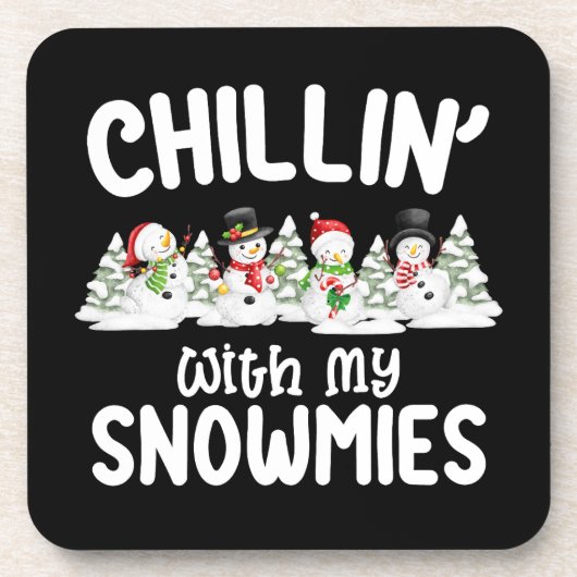 Dessous-de-verre Chillat avec mes neiges Snowman Noël (Devant)