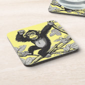 Dessous-de-verre Chimpanzé mignon sur la branche accueille (Côté gauche)