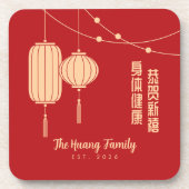 Dessous-de-verre Chinese New Year Blessing Lantern (Devant)