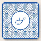 Dessous-de-verre Chinoiserie Bamboo Ginger Jar Beverage Coaster (Devant)