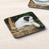 Dessous-de-verre Chiots de boxeur dans le panier (Côté gauche)