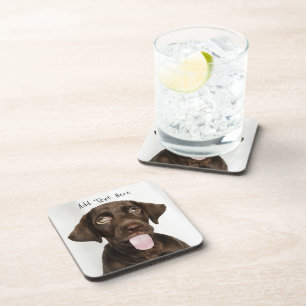 Dessous-de-verre Chiots Lab chocolat
