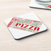 Dessous-de-verre chitChat à la pizza (Côté gauche)