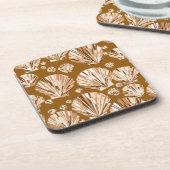 Dessous-de-verre Chocolat Coques de mer Brown et beige (Côté gauche)