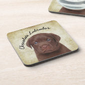 Dessous-de-verre Chocolat Labrador (Côté gauche)