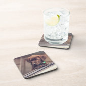 Dessous-de-verre Chocolat Labrador Puppy In Car (Côté Droit)