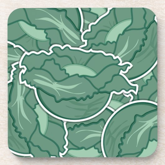 Dessous-de-verre Chou vert funky (Devant)