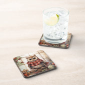 Dessous-de-verre Chouette de Noël Cosy Chouette d'hiver Cosy (Côté Droit)