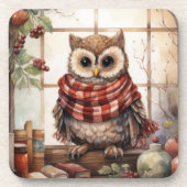 Dessous-de-verre Chouette de Noël Cosy Chouette d'hiver Cosy (Devant)