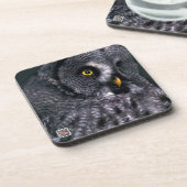 Dessous-de-verre Chouette grise (Côté gauche)