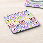 Dessous-de-verre Chouettes mignonnes, Chouette Motif, Chouettes pou (Côté gauche)