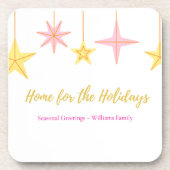 Dessous-de-verre Christmas Coaster with Holiday Motifs (Devant)