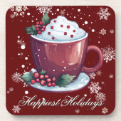 Dessous-de-verre Christmas Cup of Hot Chocolate | Red (Devant)