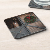 Dessous-de-verre Christmas Equestrian Barn Coaster (Côté gauche)