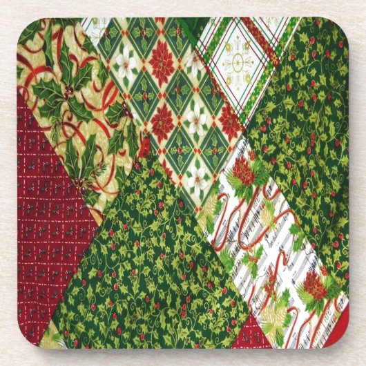 Dessous-de-verre Christmas Quilt Background (Devant)